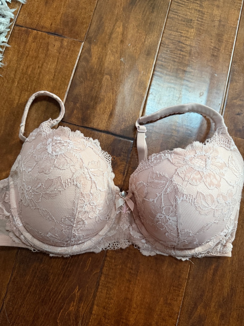 Victoria's Secret Lace Balconette Bra in Dusty Rose